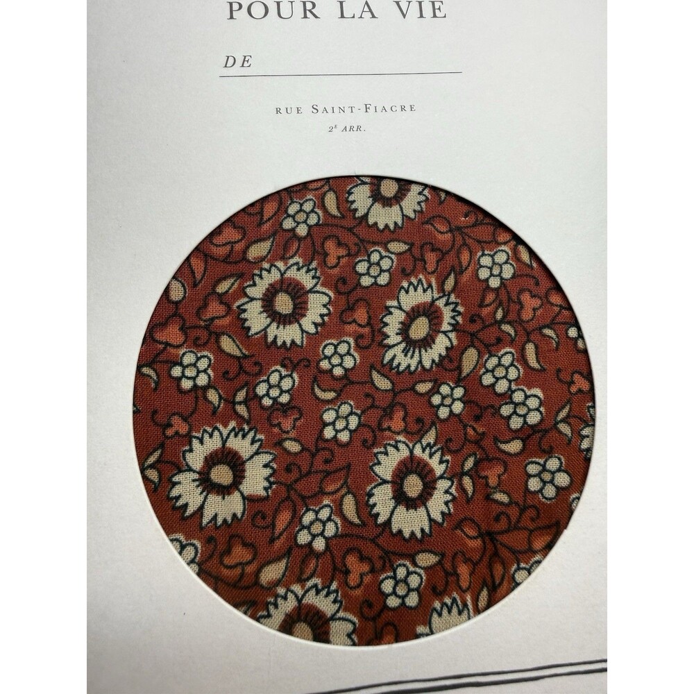 Sézane Floral Foulard pour la vie Scarf Rosewood Flowers New - Picture 2 of 5